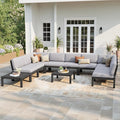 Stoog 11-Piece U-Shaped Patio Sectional Sofa Set, All-Weather Modular & by Stoog