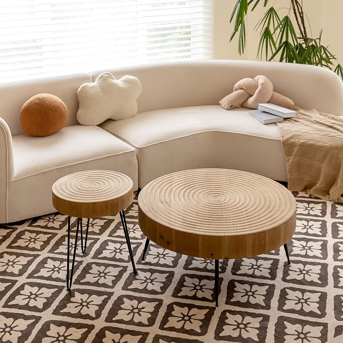 2-Piece Boho Farmhouse Nesting Table - Image 6