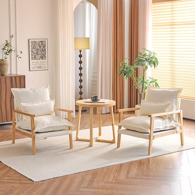 VINGLI Mid-Century Modern Cloud Accent Armchairs Set of 2 by VINGLI