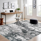 6x9 Area Rugs Washable Rug: Abstract Neutral Rugs Modern Non Slip Area Rug - Image 7