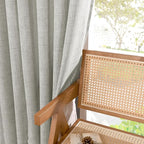 YoungsTex Linen Curtains 54 Inch Length Light Grey Textured Curtains - Image 8