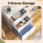 DEVAISE 3-Drawer Wood File Cabinet, Mobile Lateral Filing Cabinet, Printer Stand - Image 4
