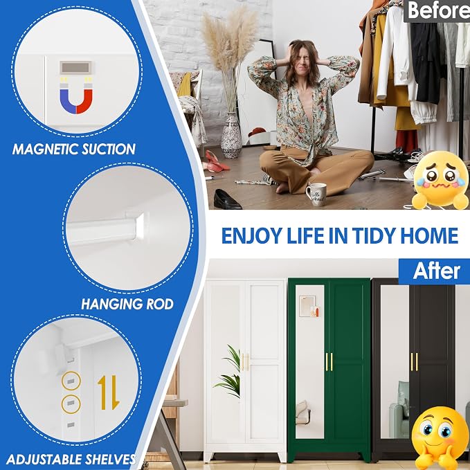GAIOUS Metal Wardrobe Cabinet - Image 4