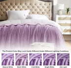 KMUSET Fleece Blanket Throw Size Lilac Lightweight Super Soft Cozy Luxury Bed - Image 7