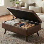 SIMPLIHOME Owen Coffee Table Storage Ottoman - Image 2
