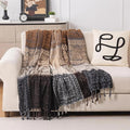 Boho Throw Blanket, Chenille Jacquard Tassels Throw Blankets by Unknown