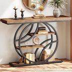 Huuger 47.2 Inch Entryway Table, Industrial Console Sofa Table by Huuger