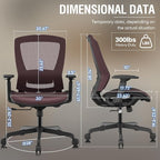 ELABEST Mesh Office Chair, Ergonomic Computer Desk Chair, Sturdy Task Chair- - Image 3