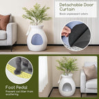 Tangkula Plant Litter Box, Hidden Cat Litter Box Enclosure Furniture - Image 6