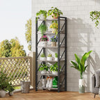 HOOBRO Bookshelf, 6-Tier Industrial Bookcase, Book Shelf Storage Organizer - Image 4