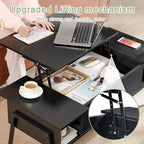 VECELO Wood Lift Top Coffee Table - Image 5