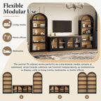 Merax Vintage Farmhouse TV Stand Set - Image 4