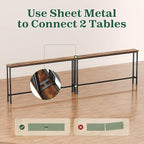 SUPERJARE 106.3 Inch Sofa Table - Image 9
