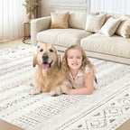 cotiled Boho 6x8 Area Rugs for Living Room: Soft Moroccan Washable Rug | Stain - Image 9