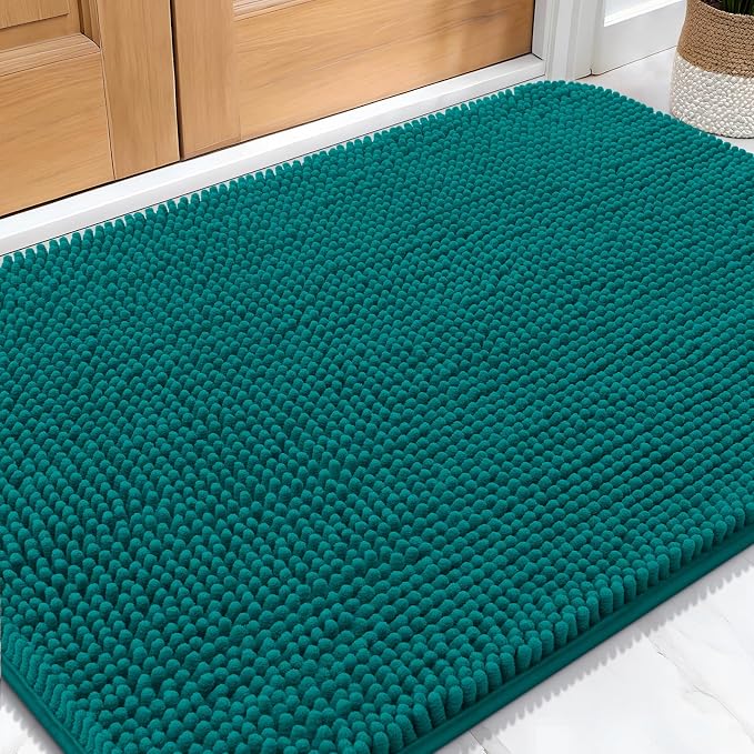 OLANLY Dog Door Mat for Muddy Paws 32x20, Super Absorbent Chenille Mud Mat | by OLANLY