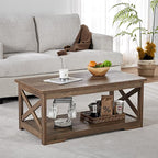 AMERLIFE 3-Piece Farmhouse Table Set Includes Coffee Table& Two End Tables - Image 4