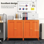 Orange Metal Storage Cabinet - Image 6