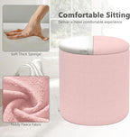 Cmishe Ottoman Poufs with Storage, Soft Upholstered Vanity Stool - Image 7