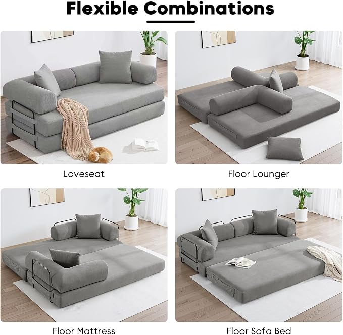 ZEIINPA Convertible Sleeper Sofa Bed - Image 6