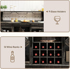 HOMCOM Farmhouse Coffee Bar Cabinet - Image 6