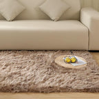 Goolela Faux Fur Rug for Bedroom 3x5 Light Brown Beige Fluffy Furry Fuzzy - Image 2