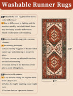SERISSA 2x6 Washable Non Slip Boho Runner Rug - Image 2