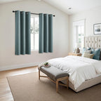 MIULEE Blackout Curtains for Bedroom 2 Panels 40 x 45 Inch Long Dusty Blue | - Image 6