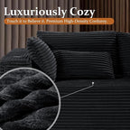138" Cloud Sectional Couch, Comfort U Shaped Sofa - Image 5