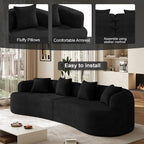 131" Oversized Sectional Sofa for Living Room, Modern Luxury Plush Chenille - Image 8