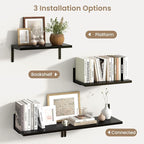 Fun Memories Deep Floating Shelves, 16W x 8D Floating Shelves Set of 2 - Image 4