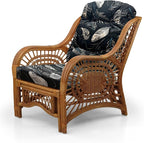 Malibu Lounge Living Accent Armchair Natural Rattan Wicker Handmade Design - Image 4