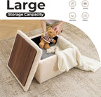 Cube Storage Ottoman, Chenille Ottoman Foot Stools, Ottoman Footstool - Image 5
