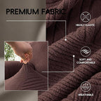 Oversized Recliner Chair Covers, 4-Piece Stretch Geometric Strokes Jacquard - Image 3