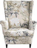 KRFOONN Wingback Chair Covers Slipcovers 2 Piece Stretch Wing Chair Covers by KRFOONN