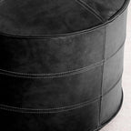 Leather Ottoman, Handmade Stuffed Square Ottoman, Genuine Leather Pouf - Image 7