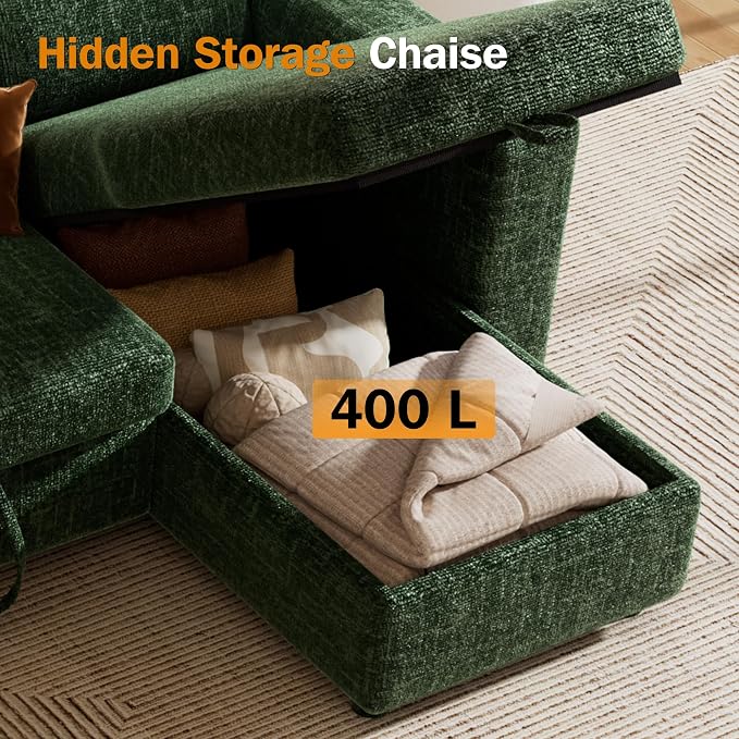 Sunny Heart 82" L Shaped Sectional Sleeper Sofa Bed - Image 8