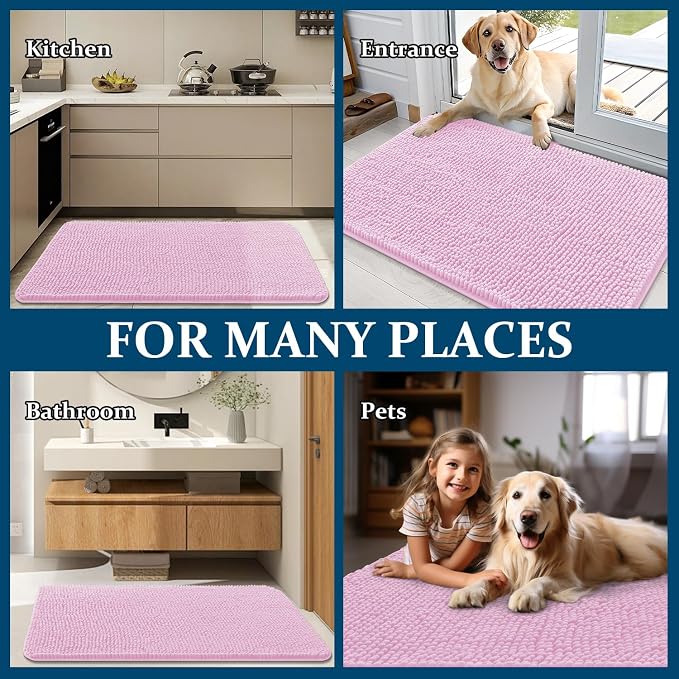 OLANLY Dog Door Mat for Muddy Paws 30x17, Super Absorbent Chenille Mud Mat | - Image 8