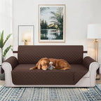 Reversible 4 Seater Sofa Cover 91" Large, Chocolate | Couch Cover Furniture - Image 2