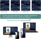 Chyhomenyc Extra Long Navy Blue Semi Sheer Curtains 120 Inches Long 2 Panels Set - Image 3