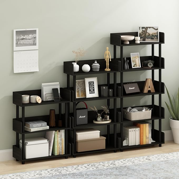 Furinno TURN-N-TUBE Display Shelf, 3-Tier Storage Shelves - Image 2