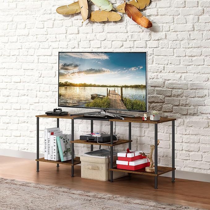 OYEAL Small TV Stand for Bedroom up to 50 inch Farmhouse TV Media Entertainment - Image 5
