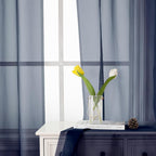 Short Sheer Curtains 54 Inches Length 2 Panels, Light Filtering Voile Curtain - Image 8