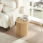 AVZEAR Small Round Side Table Fluted Night Stand Set of 2, Modern Boho End Table - Image 7