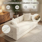 GRUSIGN 78 Inch Convertible Sofa Bed, 5-in-1 Futon Sofa Bed Pull Out Couch - Image 6