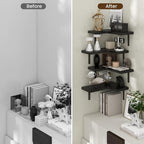 Venusmiles Corner Floating Shelves Set of 4, Wall Mounted L-Shaped Storage - Image 6