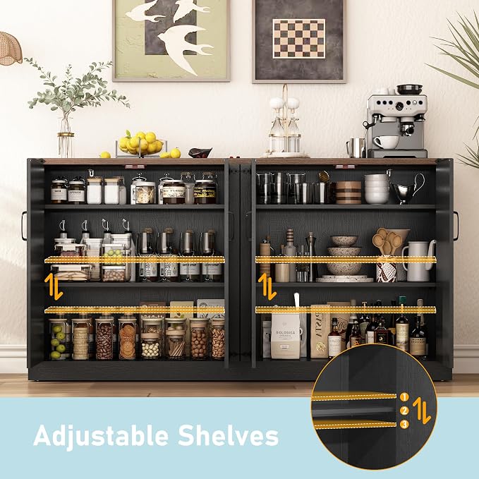 Sideboard Buffet Cabinet with Storage - Image 3