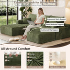 95" Cloud Sectional Couch U-Shaped Chaise - Image 3