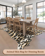 Tiger Print Rug, Animal Rug 5.2x7 Faux Animal Print Tiger Area Rug - Image 7