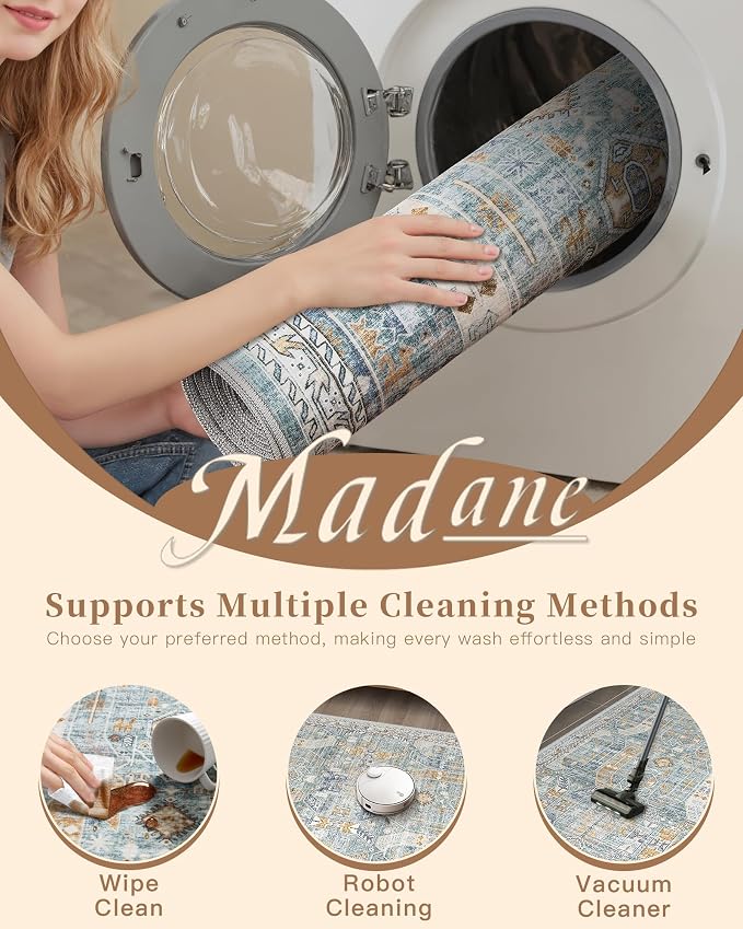 Madane Washable Runner Rug 2x6 Runners - Image 8