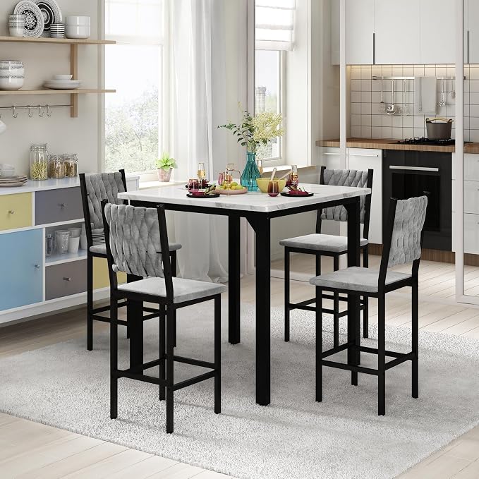 AWQM 5-Piece Dining Table Set, Dining Table Set - Image 4